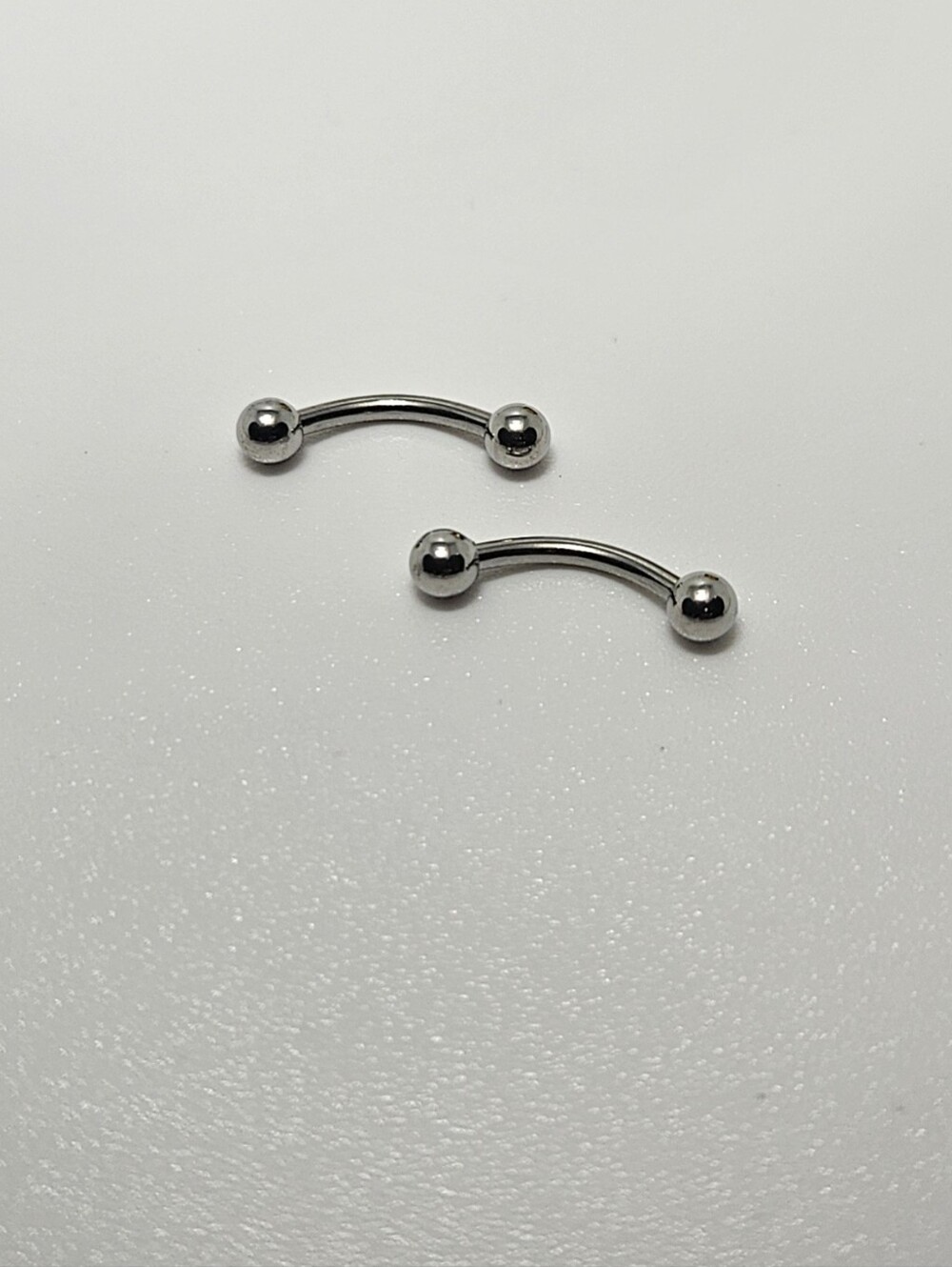 2 Curved Barbell Eyebrow Ring 16GA-1.2mm Surgical Steel Length 5/16 -8mm